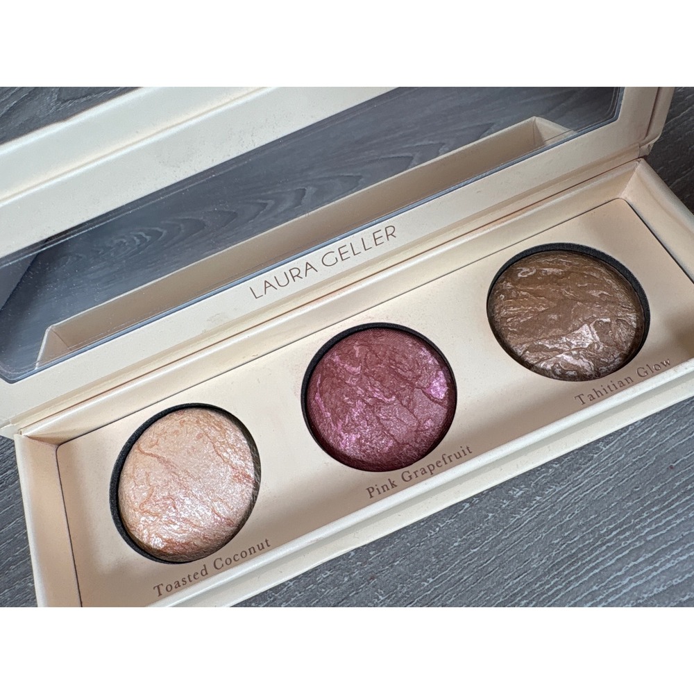 Laura Geller Gellers Greatest Lift-N-Glow Baked Face Trio Palette 3 Shades
